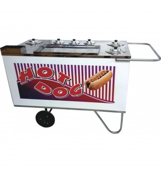 Carrinho Hot Dog 1,20x0,60cm Sem Chapa Com Sup Para Sanduicheira Ch4 Alsa